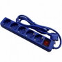 Phasak Regleta 5 Tomas Schuko CEE 7/7 con Interruptor, Cable 1,8 m, 16 A / 3680 W, Color Azul